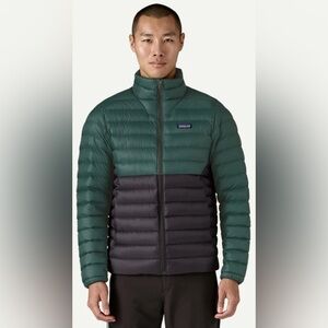 Patagonia Down Sweater Jacket Cascade Green w Black Men’s Size Large Brand New